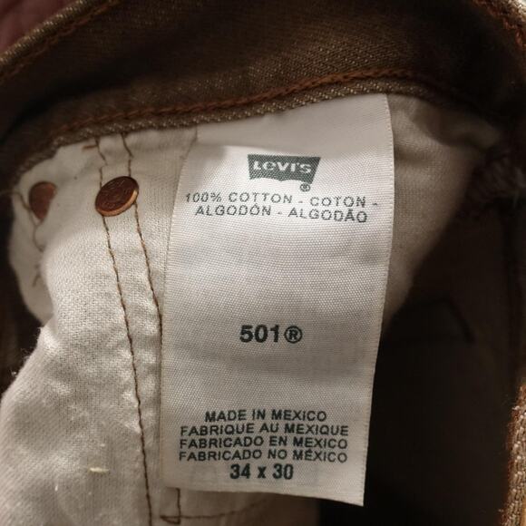 Levi's Men's Straight Jeans in Tan - Picture 13 of 14
